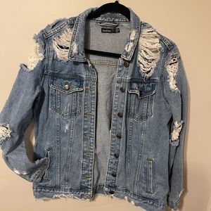 Boohoo Distressed Jean Jacket